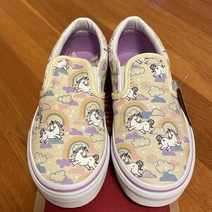 NEW Vans Classic Slip on -glow in the dark unicorn